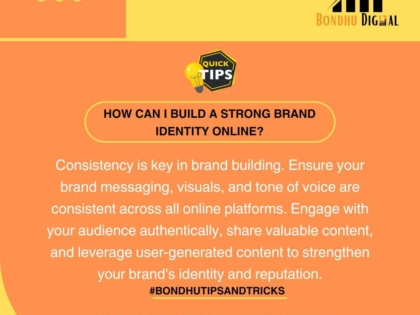 How can I build a strong brand identity online?