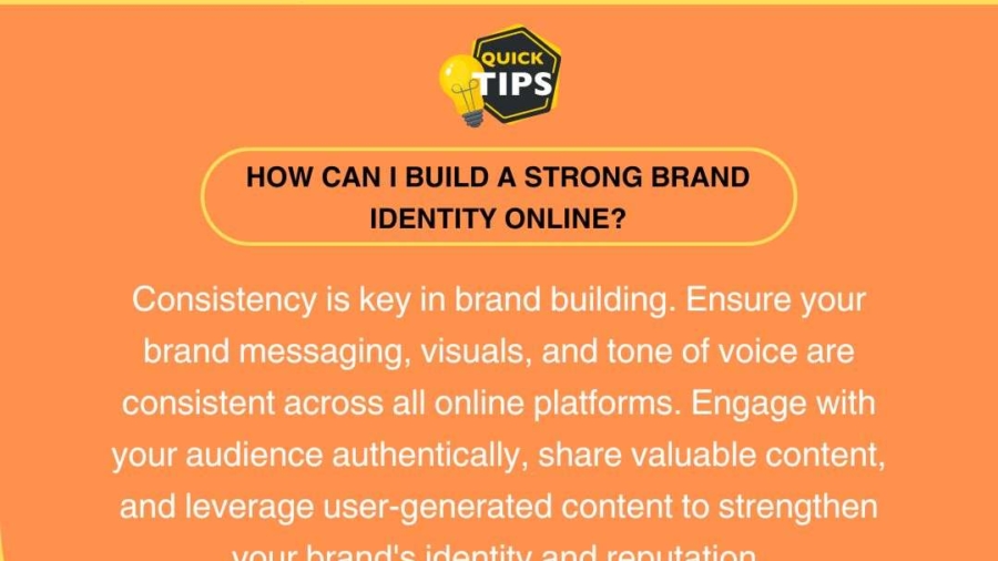 How can I build a strong brand identity online?