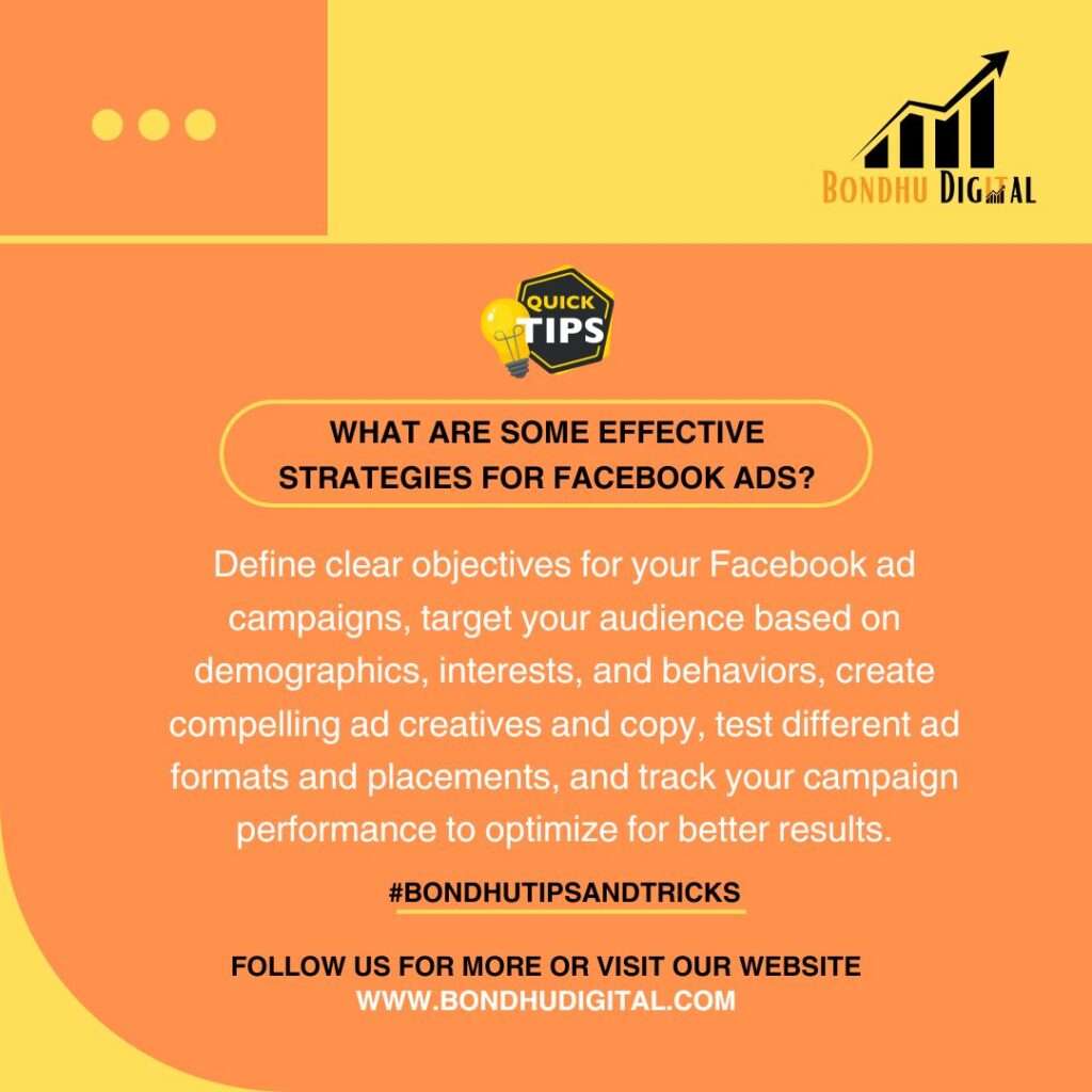 What are some effective strategies for Facebook ads?