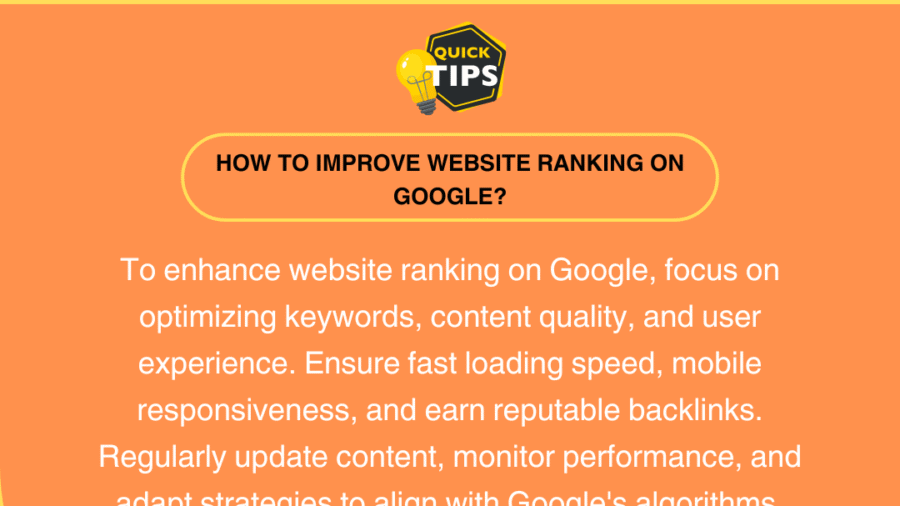 How to improve website ranking on Google?